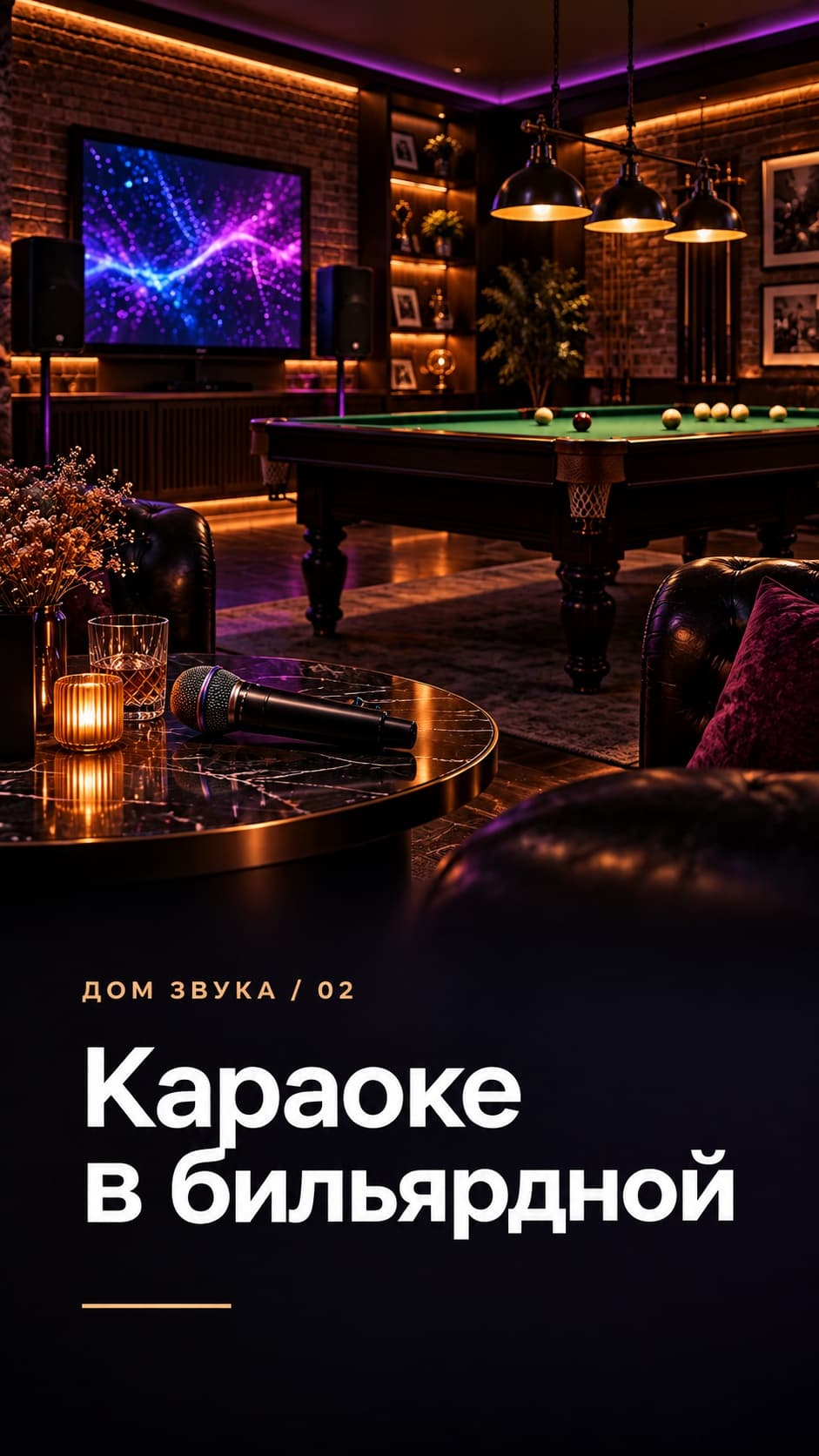 Караоке в бильярдной