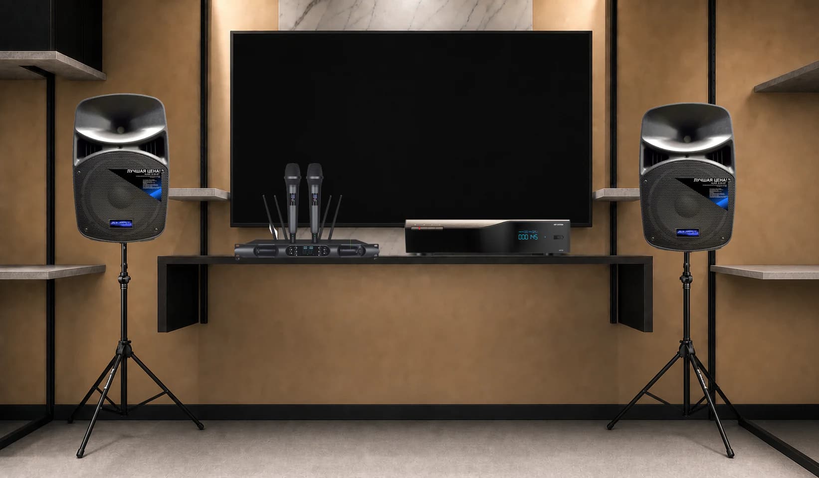 Караоке-комплект AST-50 + Sweden Sound SS-280A + AURA B8X-BT ×2