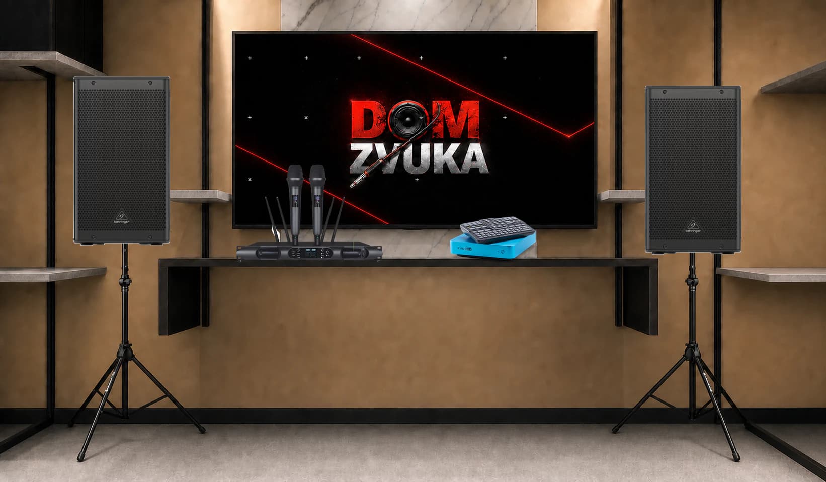 Караоке-комплект EVOBOX + Sweden Sound SS-280A + DR110DSP ×2