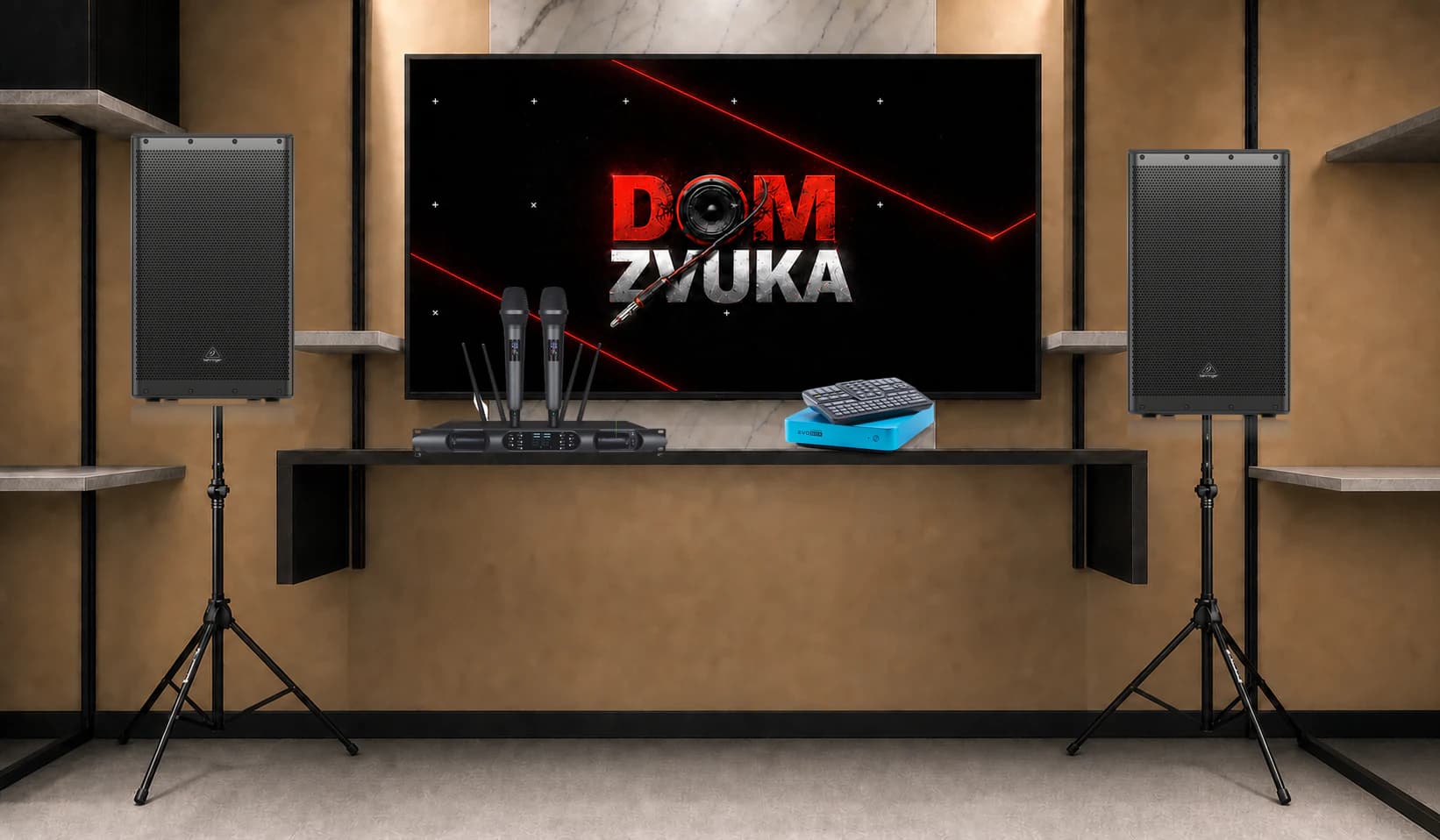Караоке-комплект EVOBOX + Sweden Sound SS-280A + DR115DSP ×2