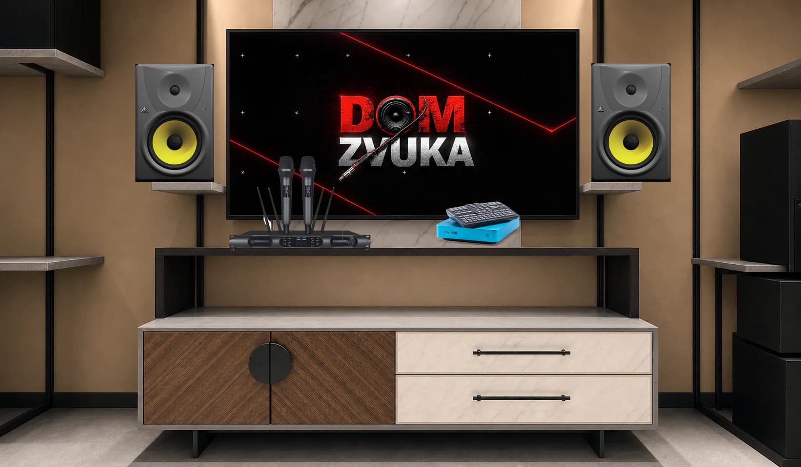 Караоке-комплект EVOBOX + Sweden Sound SS-280A + TRUTH B1031A ×2