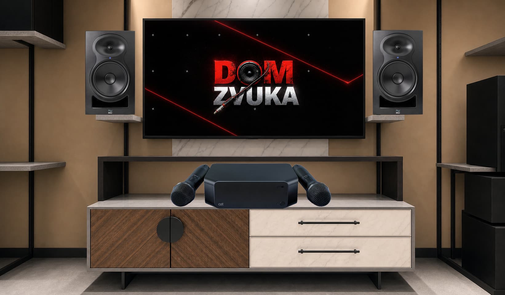 Караоке-комплект AST AST Zoom + Kali Audio LP-8 (V2) ×2