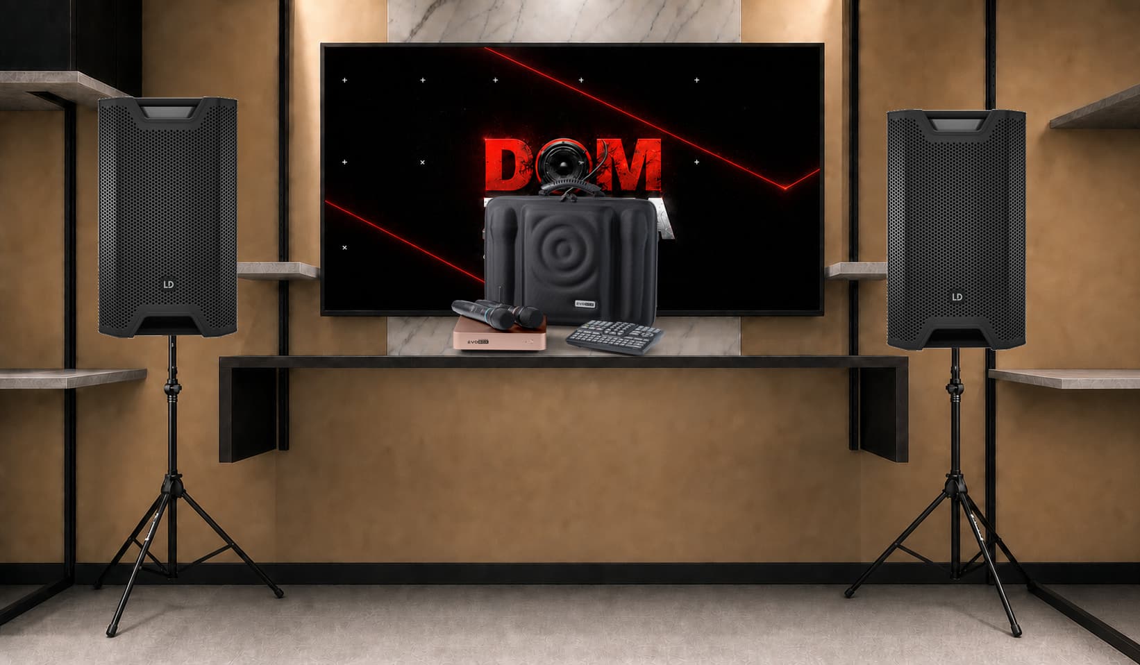 Караоке-комплект Studio Evolution EVOBOX Plus + LD Systems ICOA 12 A W ×2