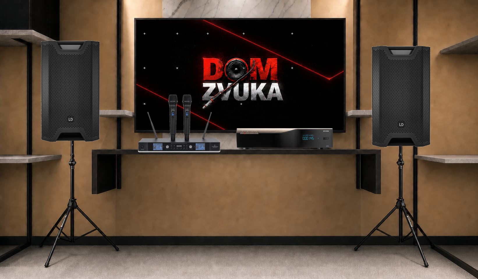 Караоке-комплект AST AST-50 + Soundsation Soundsation WF-U2602HH + LD Systems ICOA 12 A W ×2