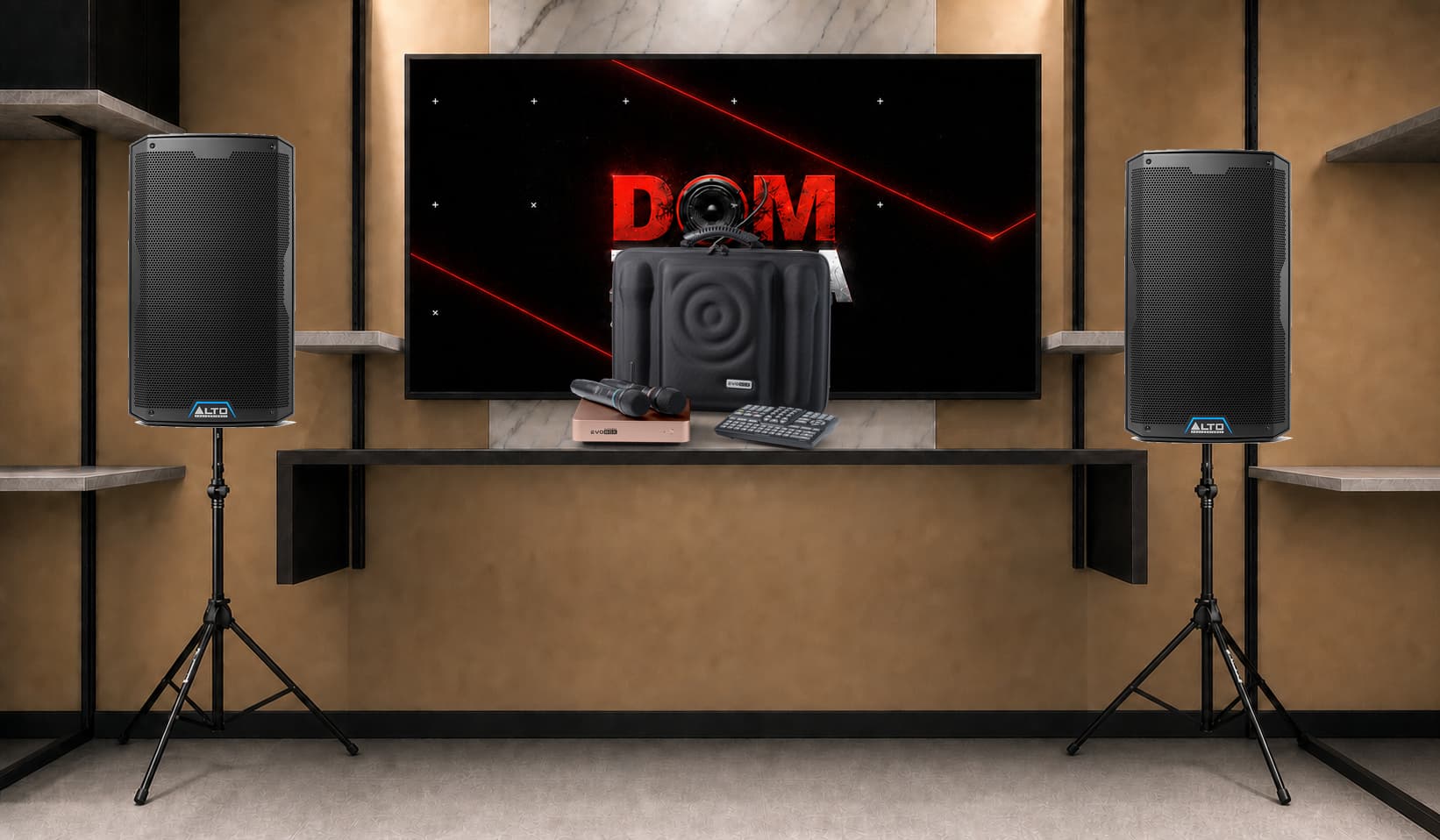 Караоке-комплект Studio Evolution EVOBOX Plus + Alto Professional TS412 ×2