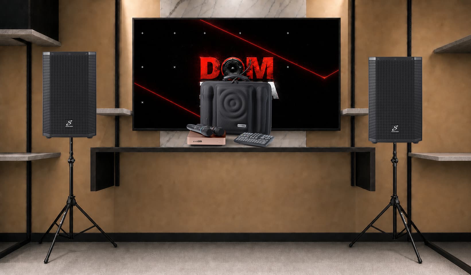 Караоке-комплект Studio Evolution EVOBOX Plus + Studiomaster Vortex 10A ×2