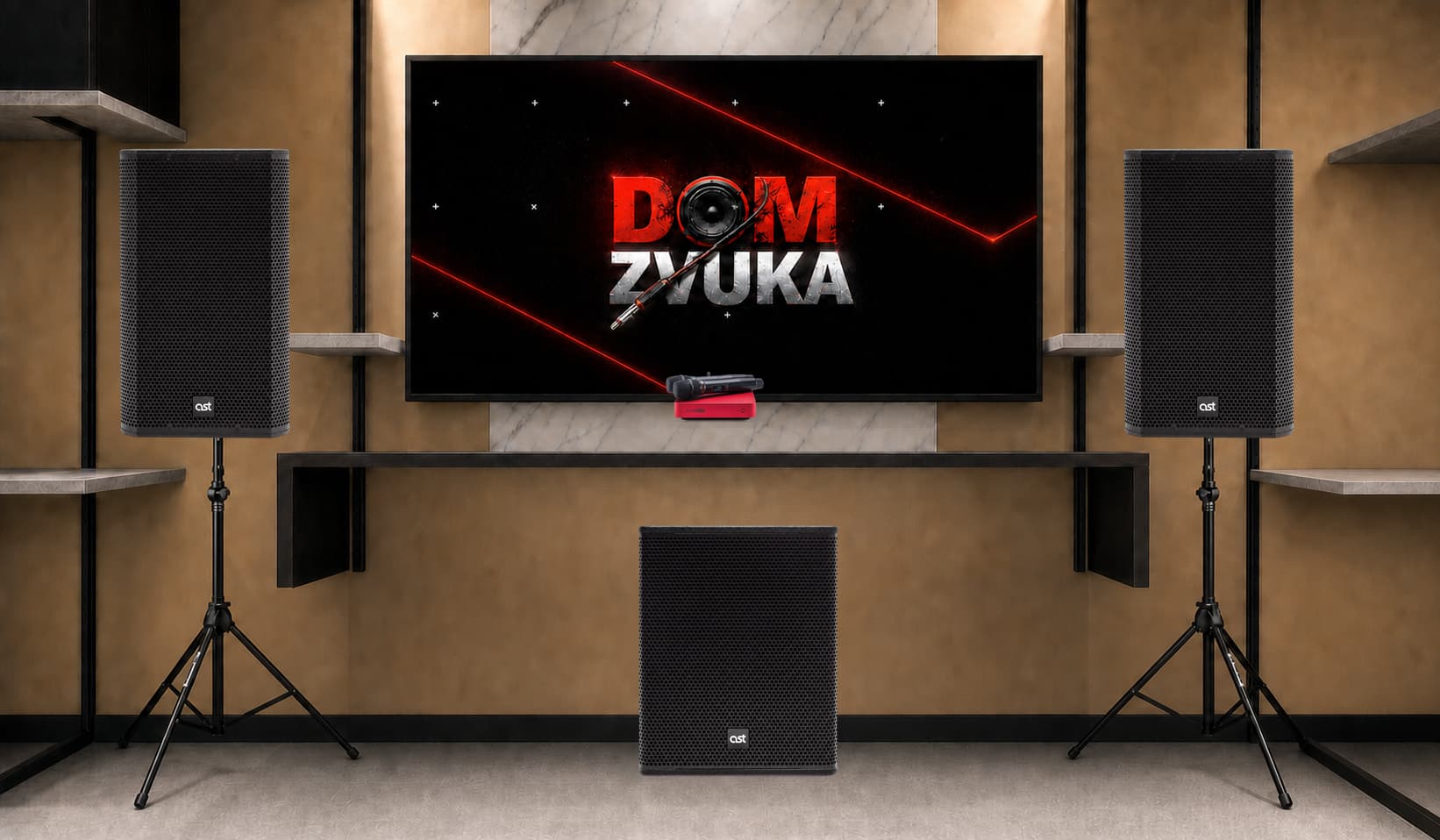 Караоке-комплект Studio Evolution EVOBOX Classic + AST AST AST-310A ×2 + AST AST AST-712SA