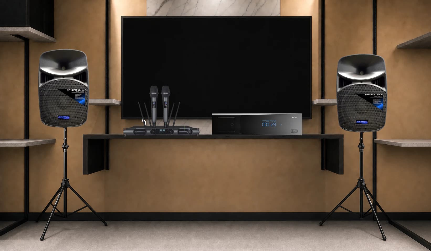 Караоке-комплект AST Mini + Sweden Sound SS-280A + AURA B8X-BT ×2