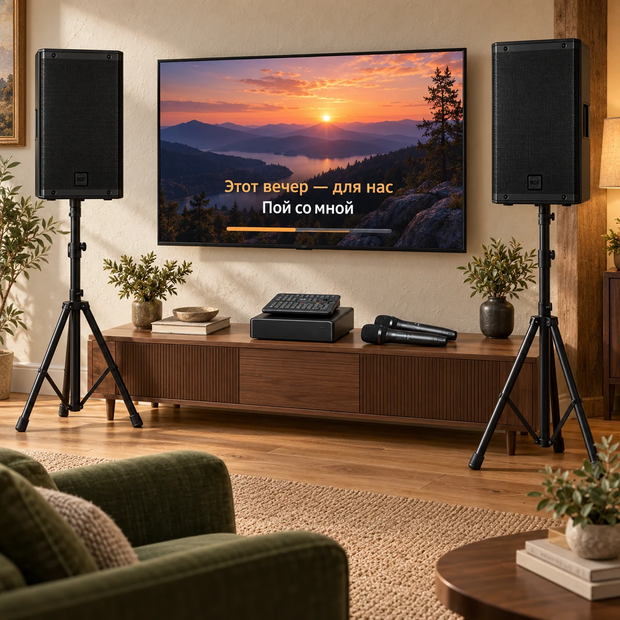 Визуализация: AST Zoom 2 + RCF ART 910-A. Телевизор и интерьер в комплект не входят.