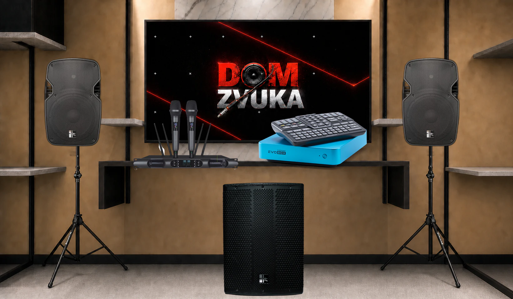EVOBOX + Sweden Sound SS-280A + SS-J4012A ×2 + SS-DA15S