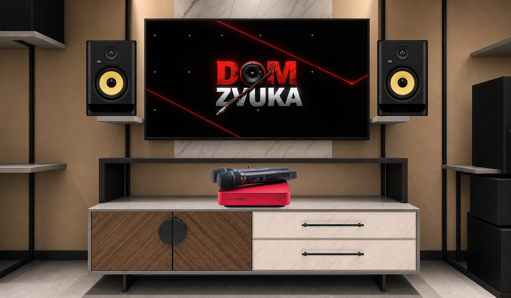 Studio Evolution EVOBOX Classic + KRK ROKIT 7 Generation Five (RP7G5) ×2