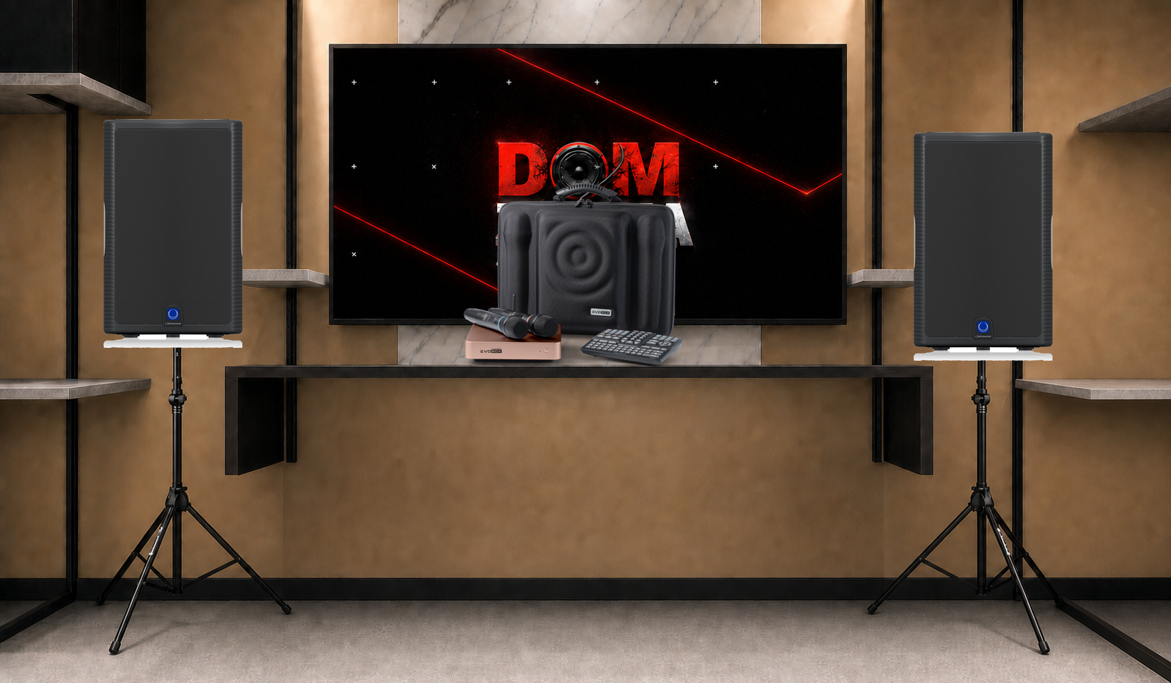 Studio Evolution EVOBOX Plus + Turbosound Milan M10 ×2