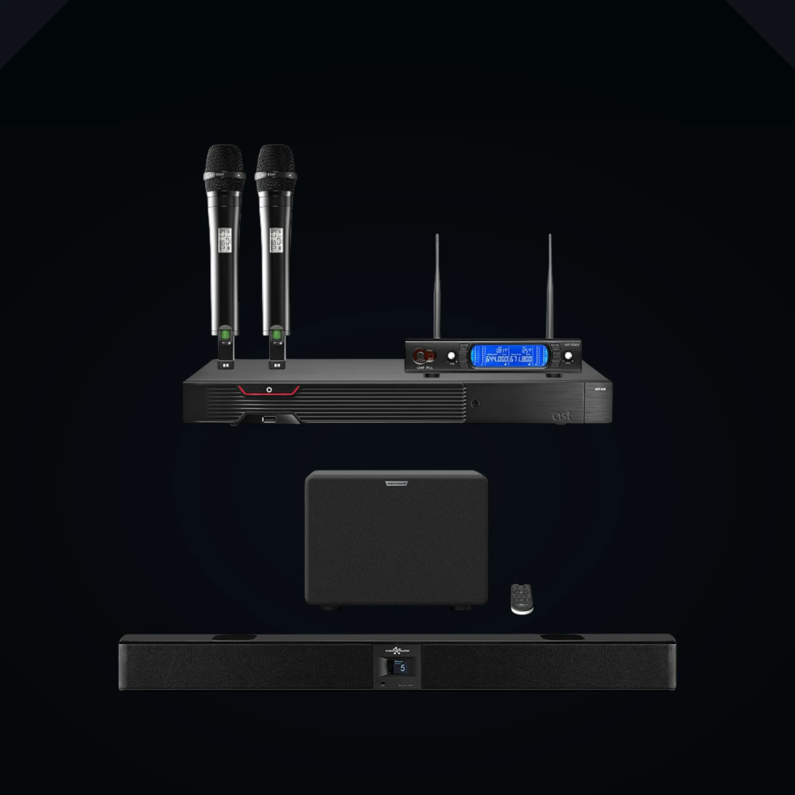 AST-250 + AST-926M + EVOLUTION SOUNDBAR 2:1