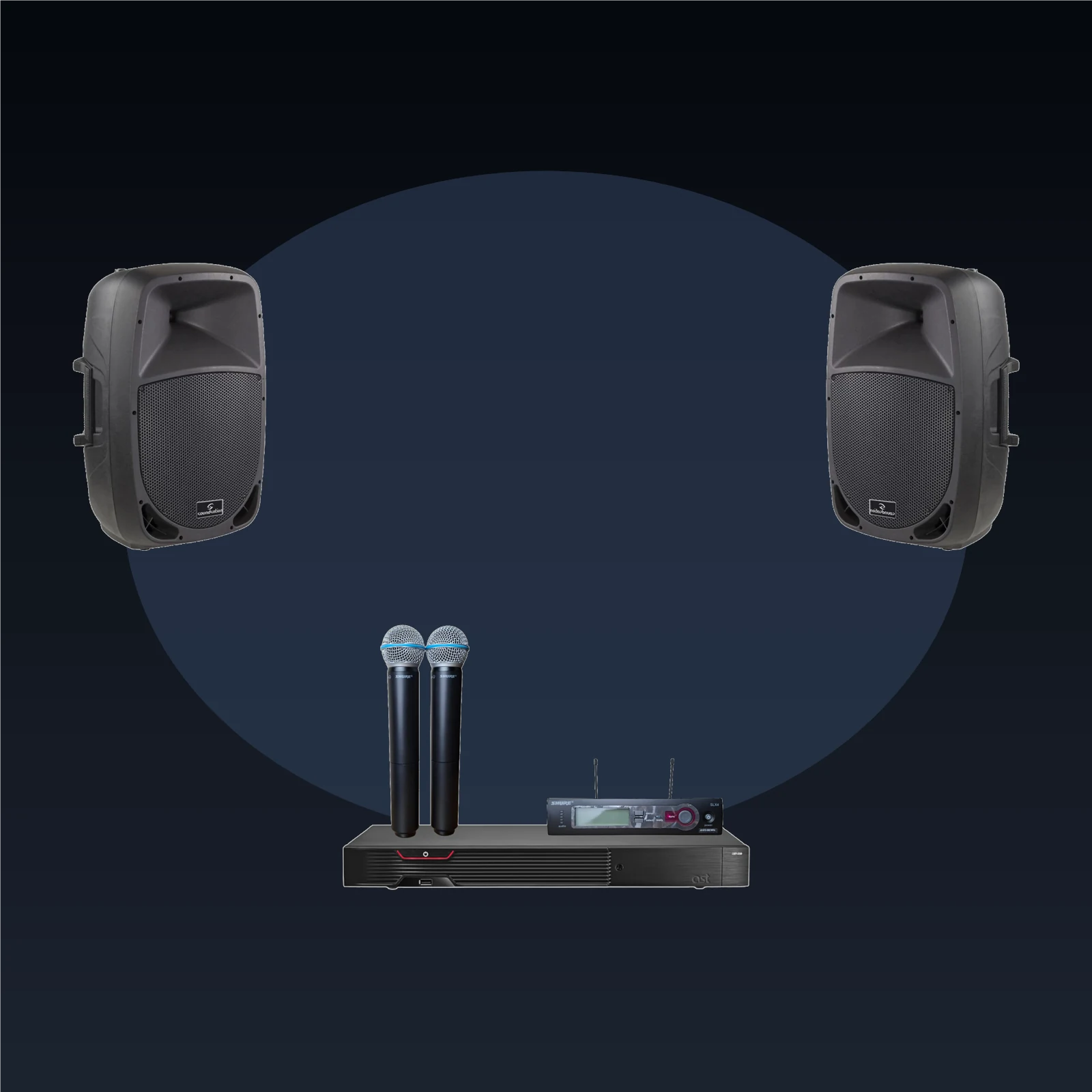 AST-250 + Shure PGX8 + SOUNDSATION GO-SOUND 15A