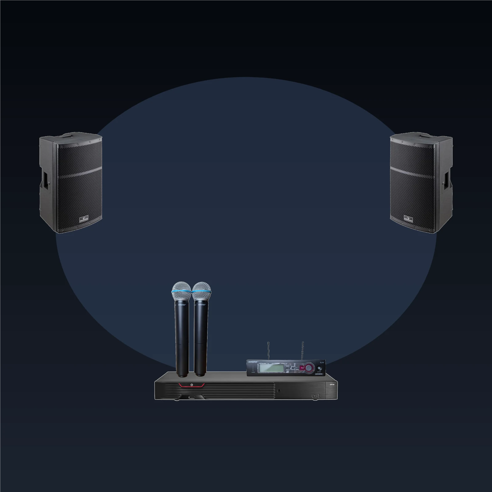 AST-250 + Shure PGX8 + SOUNDSATION HYPERTROP 12A