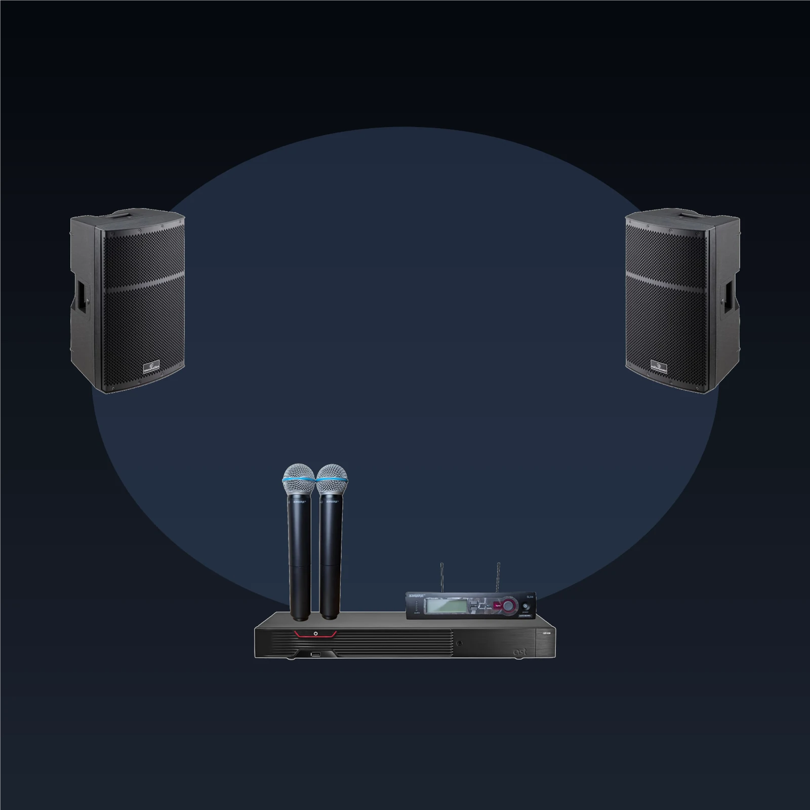 AST-250 + Shure PGX8 + SOUNDSATION HYPERTROP 15A
