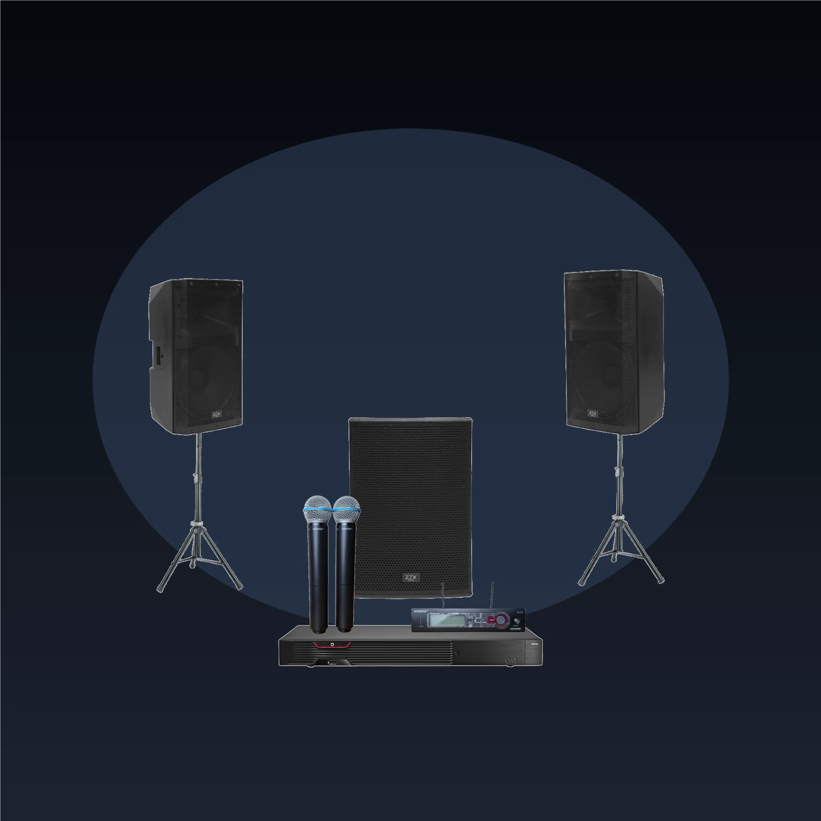 AST-250 + Shure PGX8 + ZTX VRX-115A + 2 RX-112P 2:1