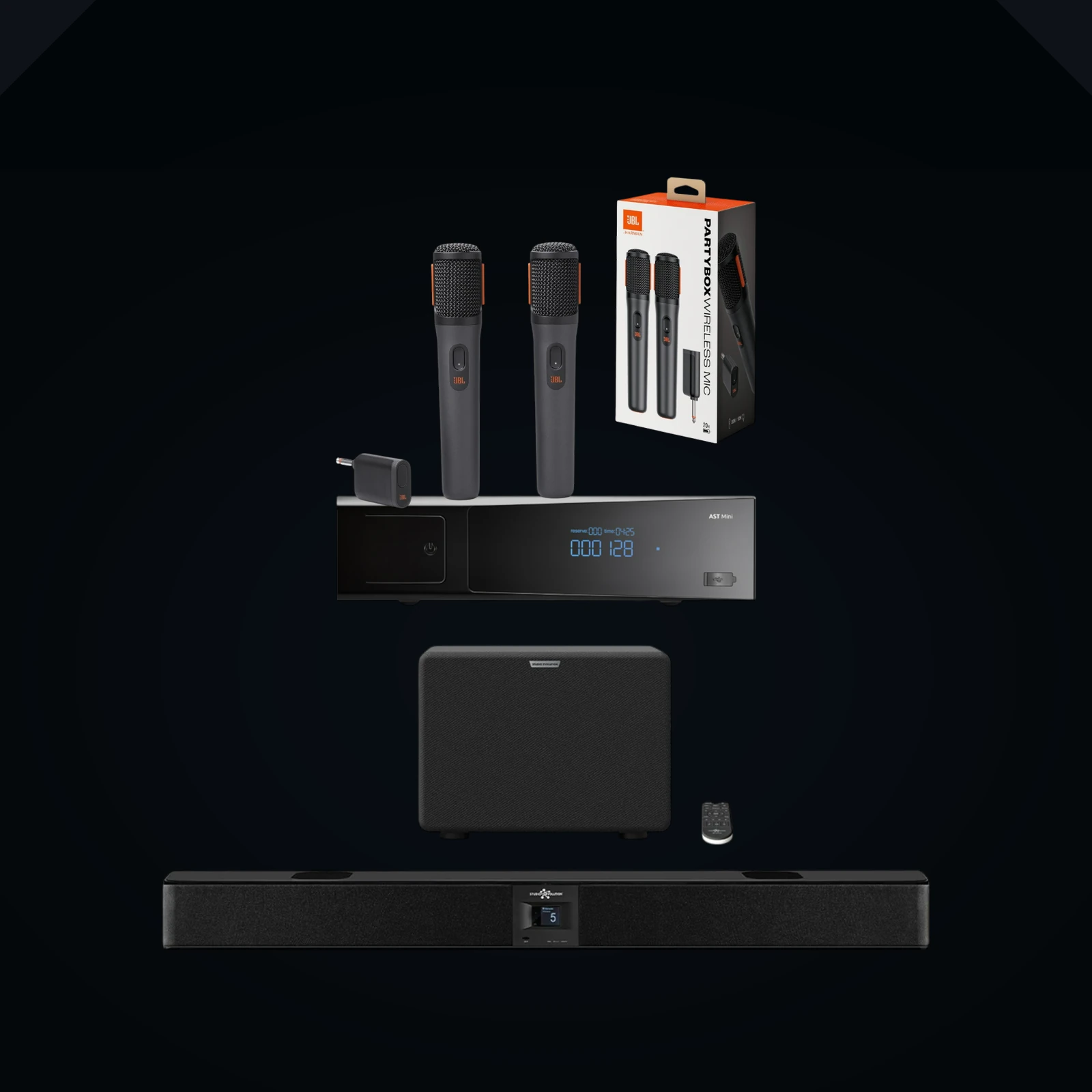 AST Mini + Jbl + EVOLUTION SOUNDBAR 2:1