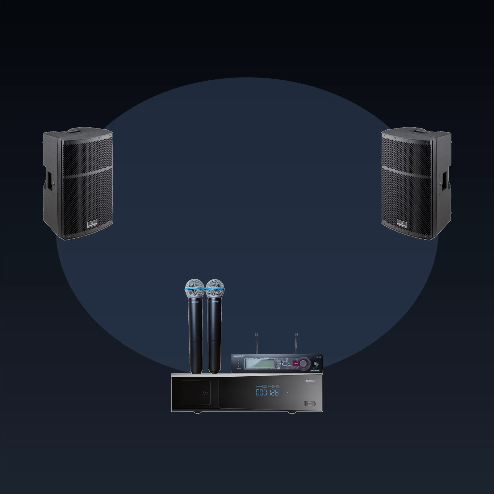 AST Mini + Shure PGX8 + SOUNDSATION HYPERTROP 15A